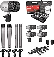 Vista 23 de 5 CORE Kit de micrófono de batería de 7 piezas, micrófonos de batería de metal, Tom/Snare y Cymbals Profesional con cable, incluye soporte