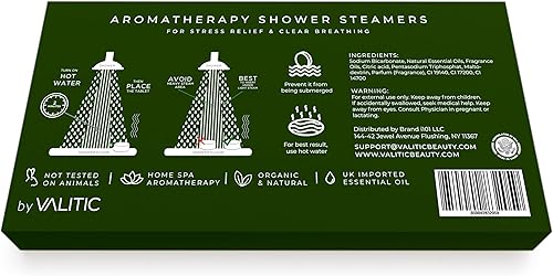 Miniatura 4 de Valitic Vaporizadores de ducha de aromaterapia, 16 gaseosos esenciales naturales infundidos con aceite esencial de eucalipto natural, regalos para