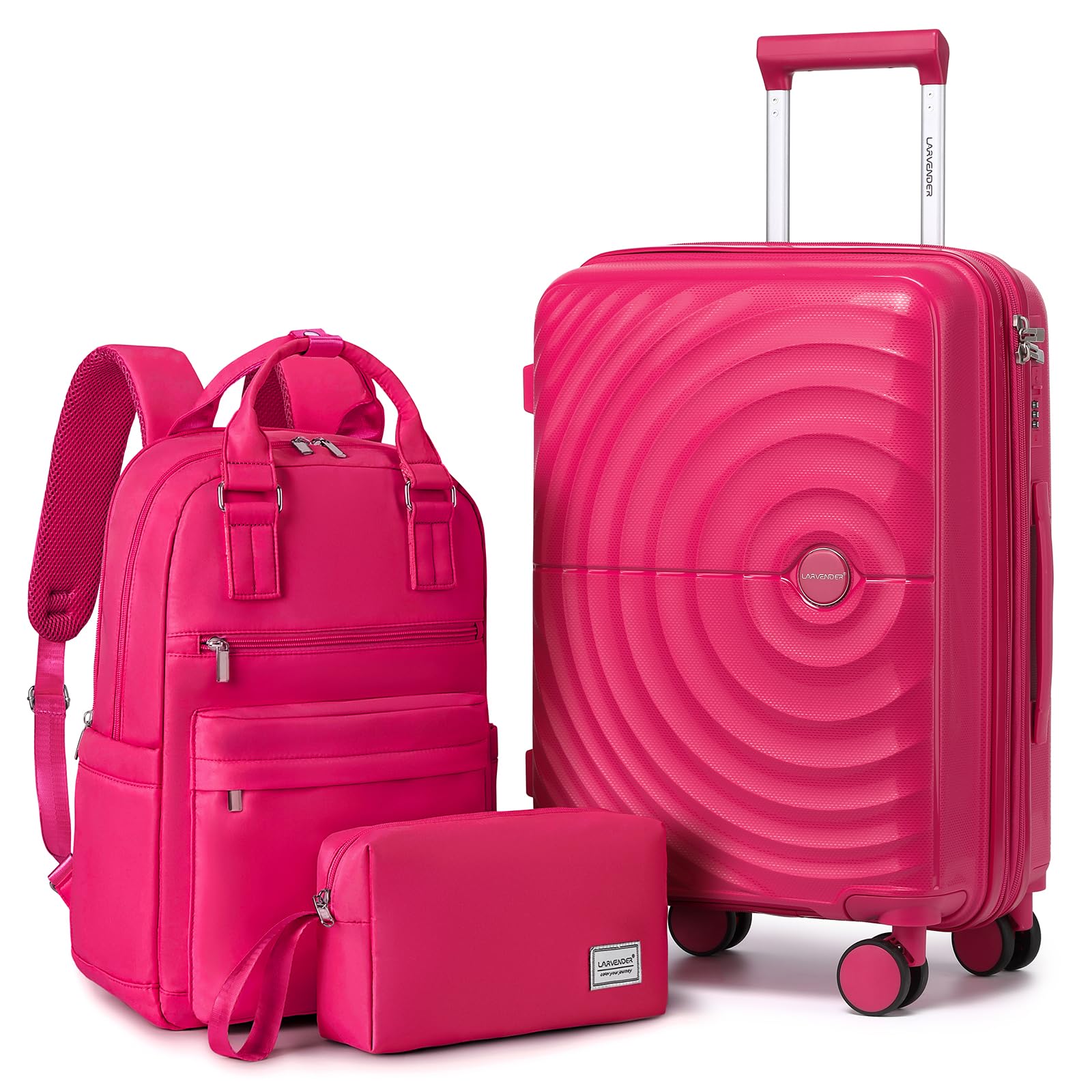 LARVENDER 3 Piece Set Rose Red