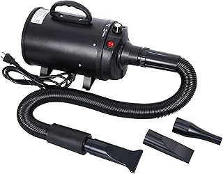 BBBuy Dog Dryer 2400W Dog&Cat Grooming Professional Water Blower Pet Grooming Dryer Stepless Adjustable Speed and Temperature Pet Hair Blower Dryer, 3 Nozzles and 1 Extra Filter, Black