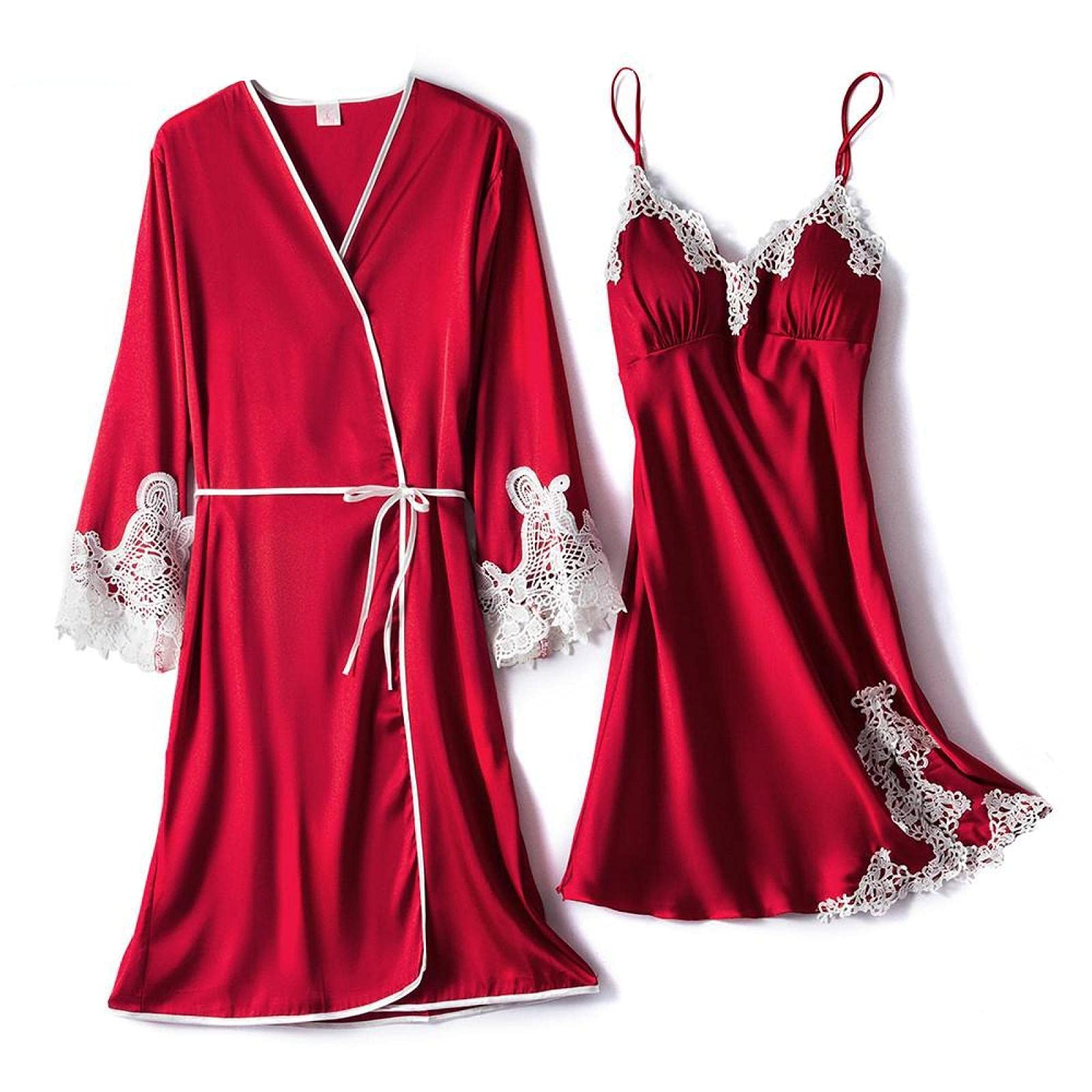 Pyjama femme satiné rose chic : ensemble luxueux de 5 pièces pour la nuit