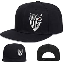 Snapback Hats for Men Flat Bill Hats for Men Flat Brim Black Fitted Hat for Men Women