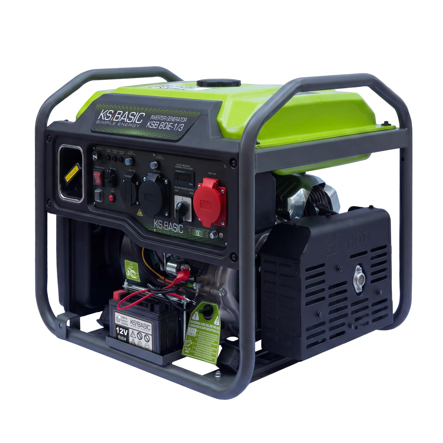 K&S BASIC 80iE-1/3 Inverter generador 8000 W máx. VTS | Generador de emergencia inversor