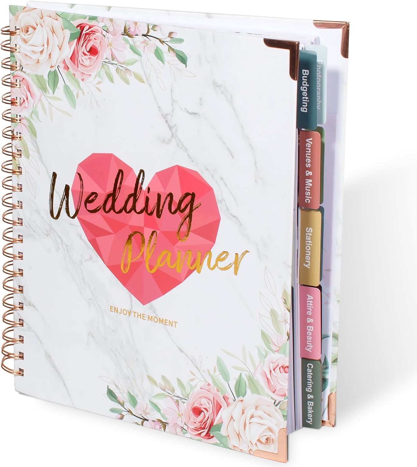 Wedding Planner for Bride, Wedding Planning Book and Organizer, 9″x11.5″, Wedding Planner Book and Organizer with Countdown Calendar, Engagement Gifts for Couples, Hardcover with Metal Corner