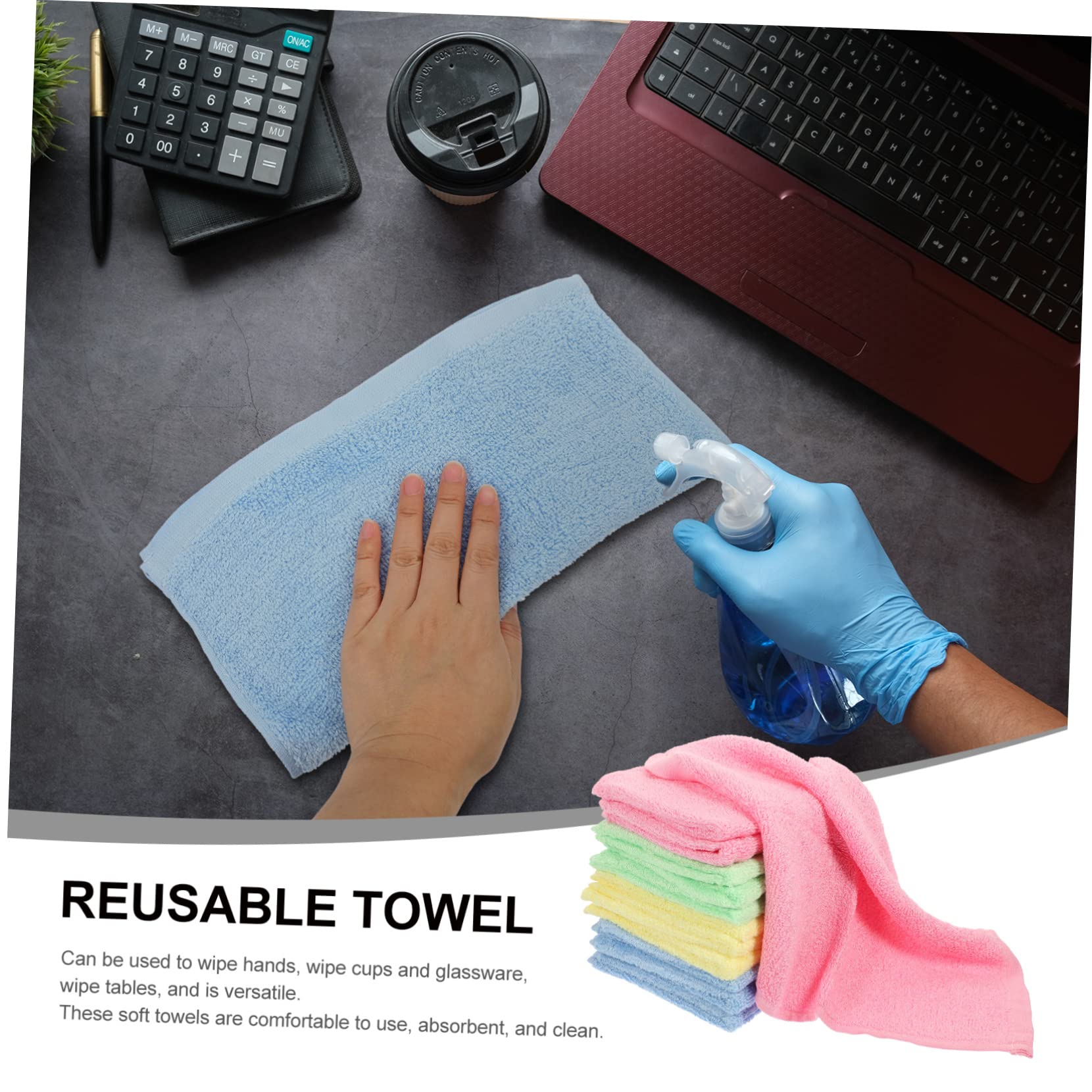 Gatuida 12piezas Toallas De Lavabo De Microfibra Unidades para Limpieza y Secado Toallas De Cocina
