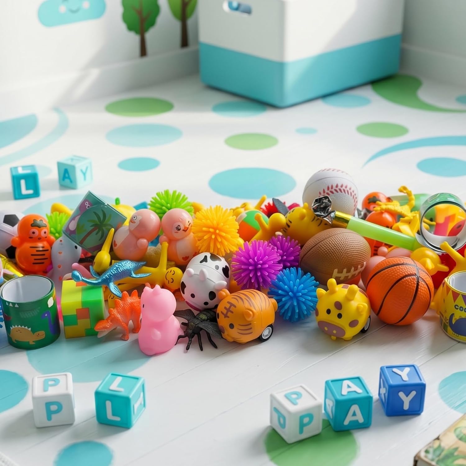 GOAUS Easter Egg Fillers Party Favors for Kids, 220 Pcs Small Toys Prizes Bulk, Goodie Bags Stuffers, Treasure Box Toys for Classroom, Prize Box Birthday Goody Bag