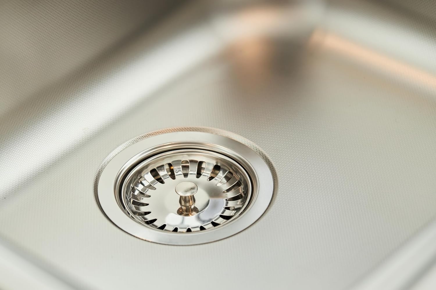 Westbrass D2082S-05 3-1/2" Extra-Deep Collar Kitchen Sink Waste Disposal Flange & Strainer Stopper, Polished Nickel