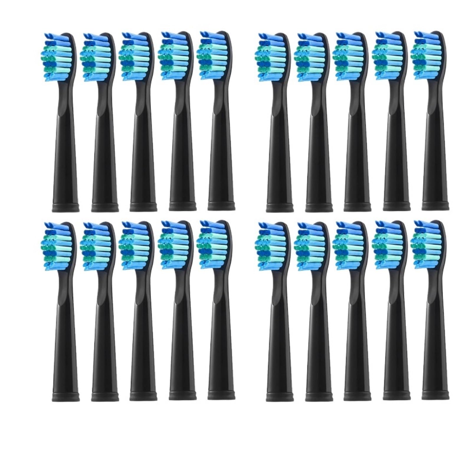 Cabezales de cepillo de dientes eléctrico, compatibles con Fairywill, FW-D1/FW-D3/FW-D7, compatibles con SEAGO,SG910/507/958/515/949/575/551(20 PCS BK)