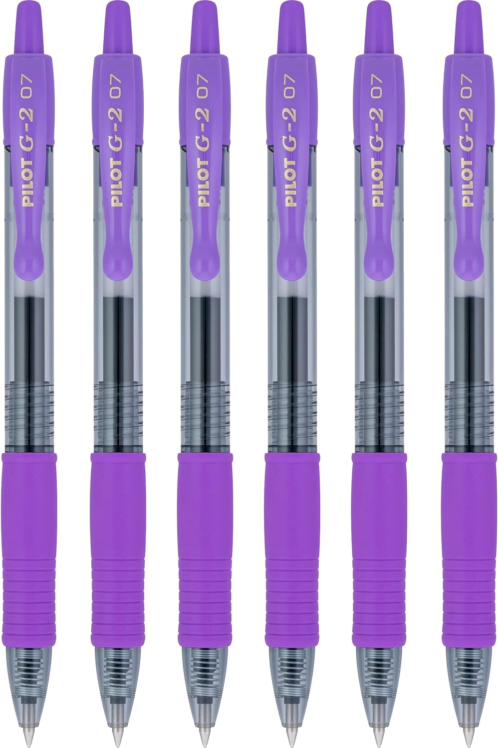 Pilot G2 Bolígrafo Retráctil Gel Tinta Púrpura 0.7mm x6