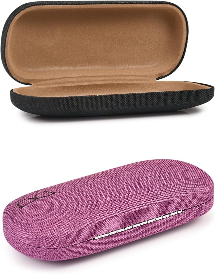 RayLove 3-Pack Hard Shell Eyeglasses Case Large Reading Glasses Hard Case