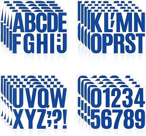 Vista 373 de Calcomanías de letras, 300 piezas, 30 hojas, vinilo autoadhesivo, impermeable, números de buzón, alfabeto para buzón, ventana, puerta, letrero, Negro