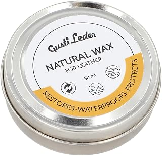 Gusti Leder Natural Wax – Bienenwachs Lederpflege für Ledercouch, Taschen, Schuhe & Auto – Lederfett für Glanz, Schutz & Geschmeidigkeit