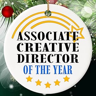 Congratulation Gift for Associate Creative Director Ornament Cirle Ceramic - The Awesome Associate Creative Director of The Year