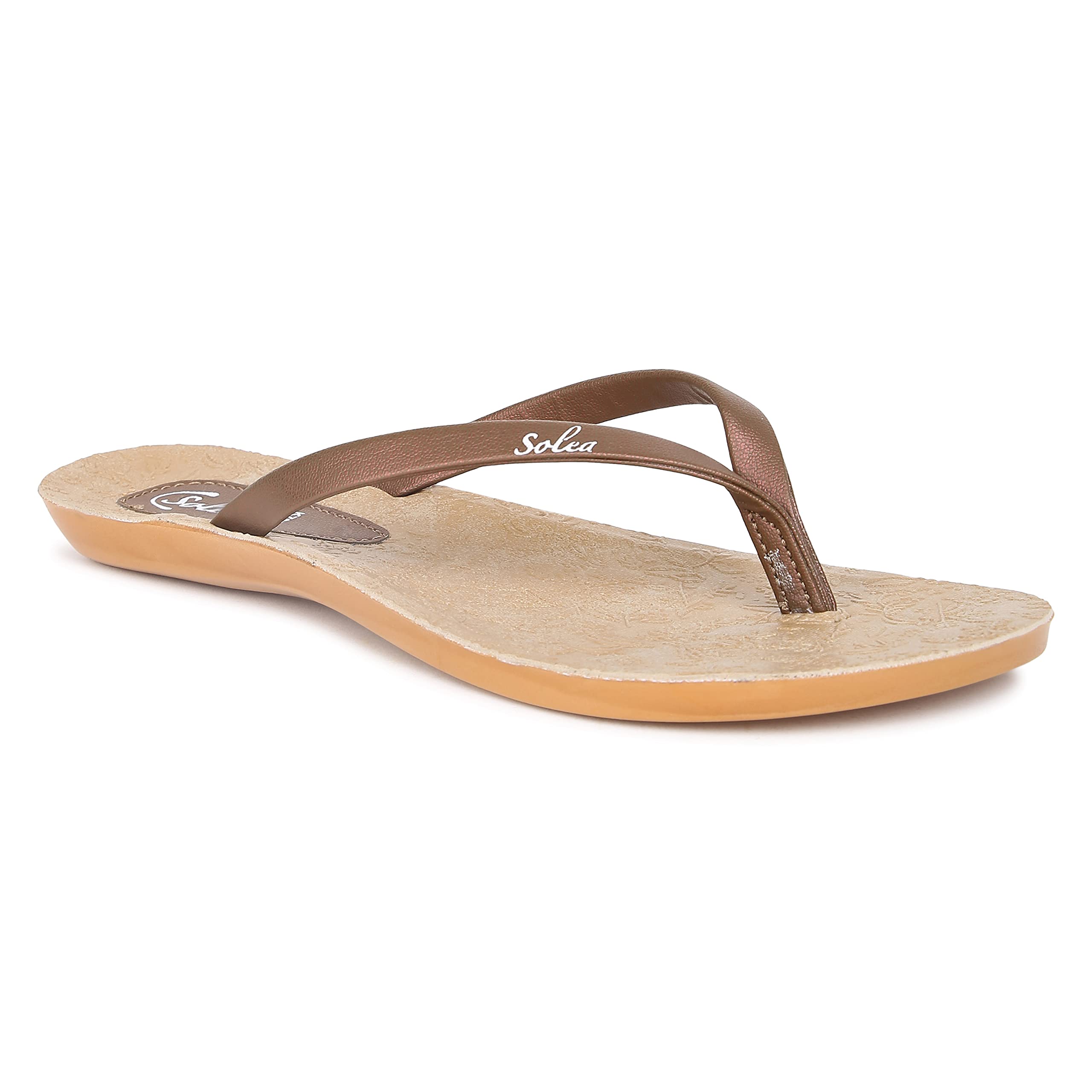 PARAGON Womens Flip Flops Brown Platform (PUK7002L) (B09B3KVS85) Amazon Price History, Amazon Price Tracker