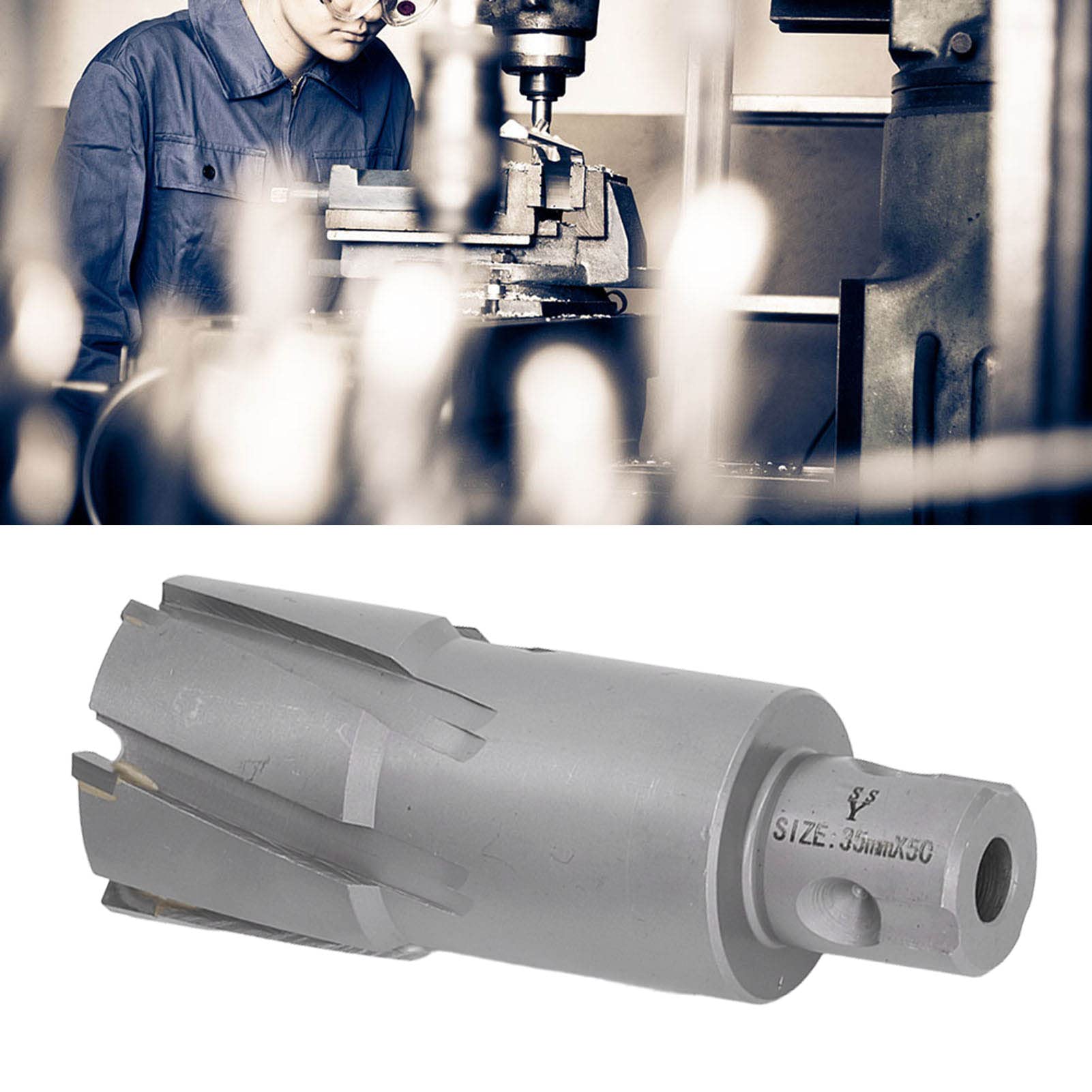 Mag Drill Bit Steel Plate Drill Hollow Drill Tool Annular for Metric Drill Drilling Bit Utensil Hole Enlarging Drill Bits (35mm)