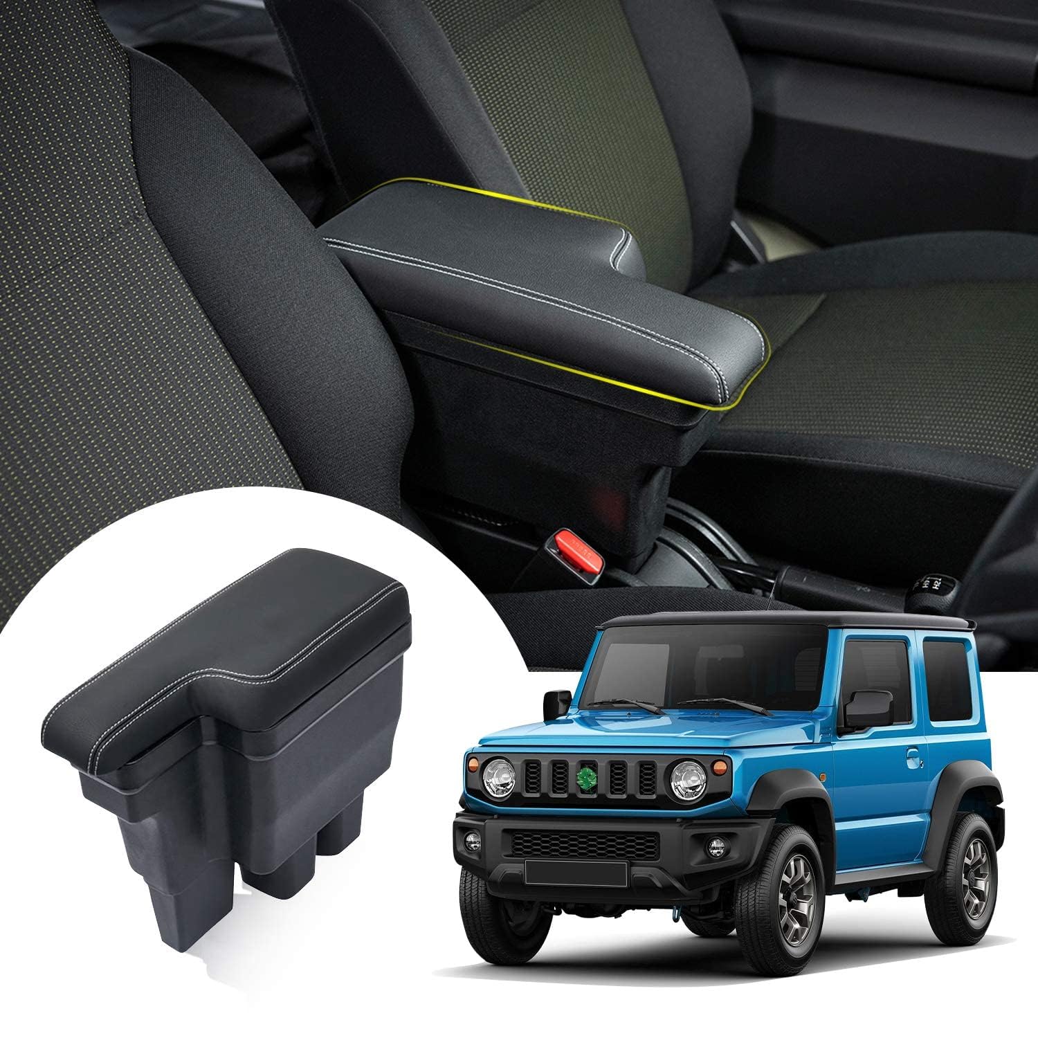 Środkowy podłokietnik pudełko do modyfikacji wnętrza pudełko do przechowywania podłokietnik automatyczny organizer konsoli środkowej do akcesoriów Jimny JB64 JB74