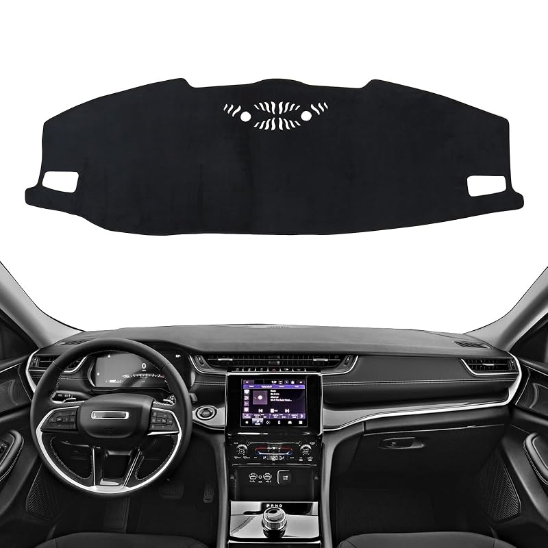 Capa para Painel ZZEQYG em Flanela para Jeep Grand Cherokee L 2021–2025 com Base de Silicone Antiderrapante