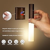 Vista 4 de Apliques de pared recargables, luz nocturna con sensor de movimiento, luz de pared con batería para enchufar a la iluminación de pared para pasillo
