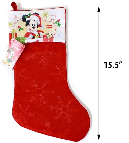 Miniatura 3 de Ruz Calcetines navideños de fieltro para niños de Mickey Mouse para decoración del hogar