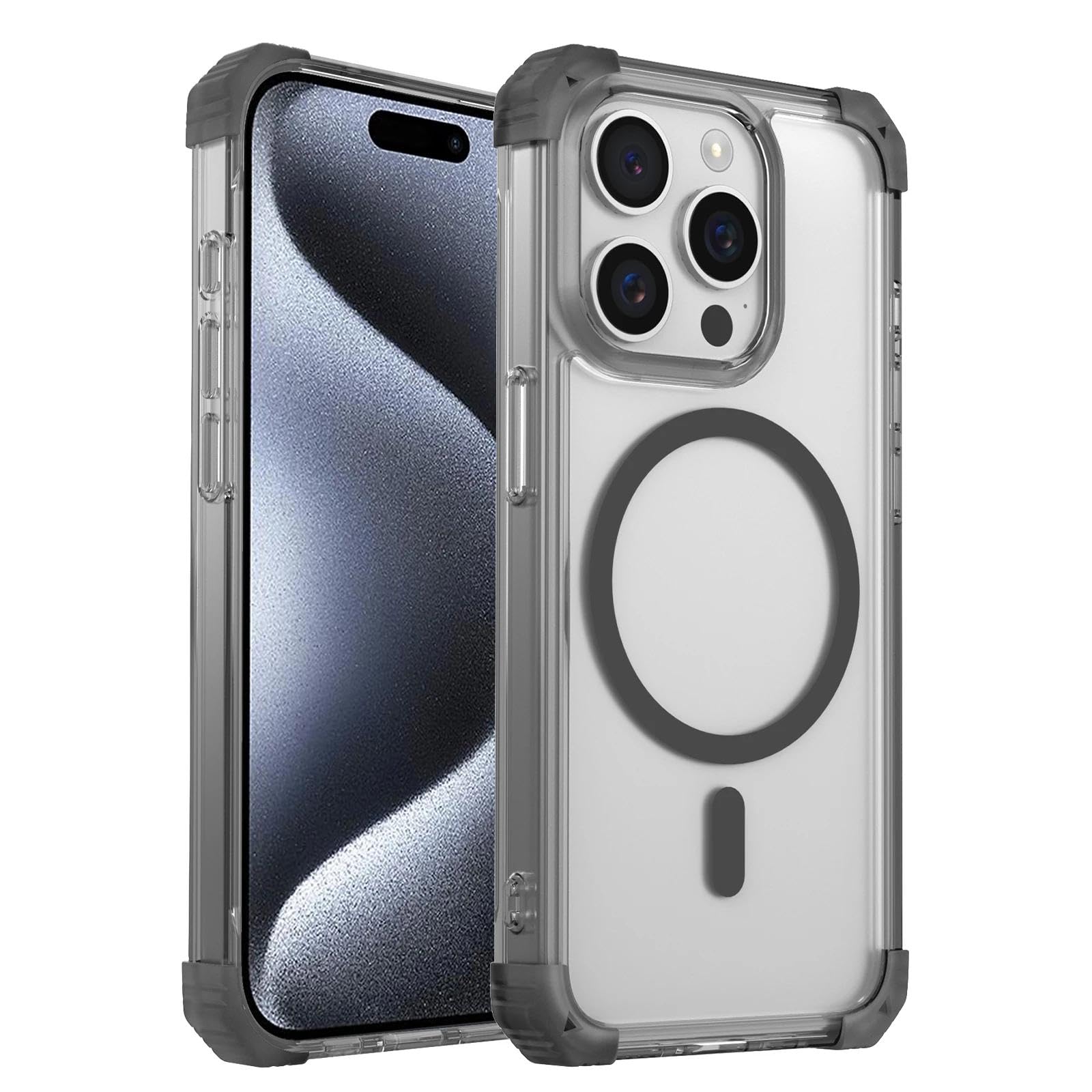 Coque de luxe pour iPhone 13 avec finition magnétique noire rigide - 8
