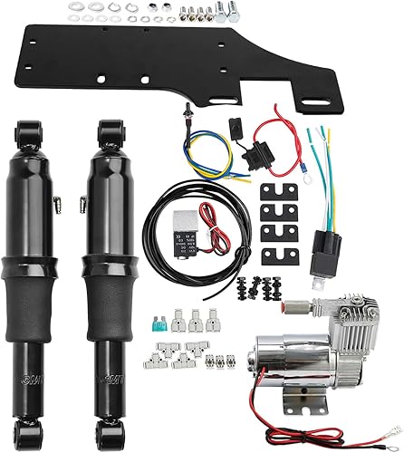 Miniatura 2 de TCMT Suspensión trasera de aire y soporte central eléctrico Compatible con Harley Touring Road King Road Glide Street Glide Electra Glide 2009-2016