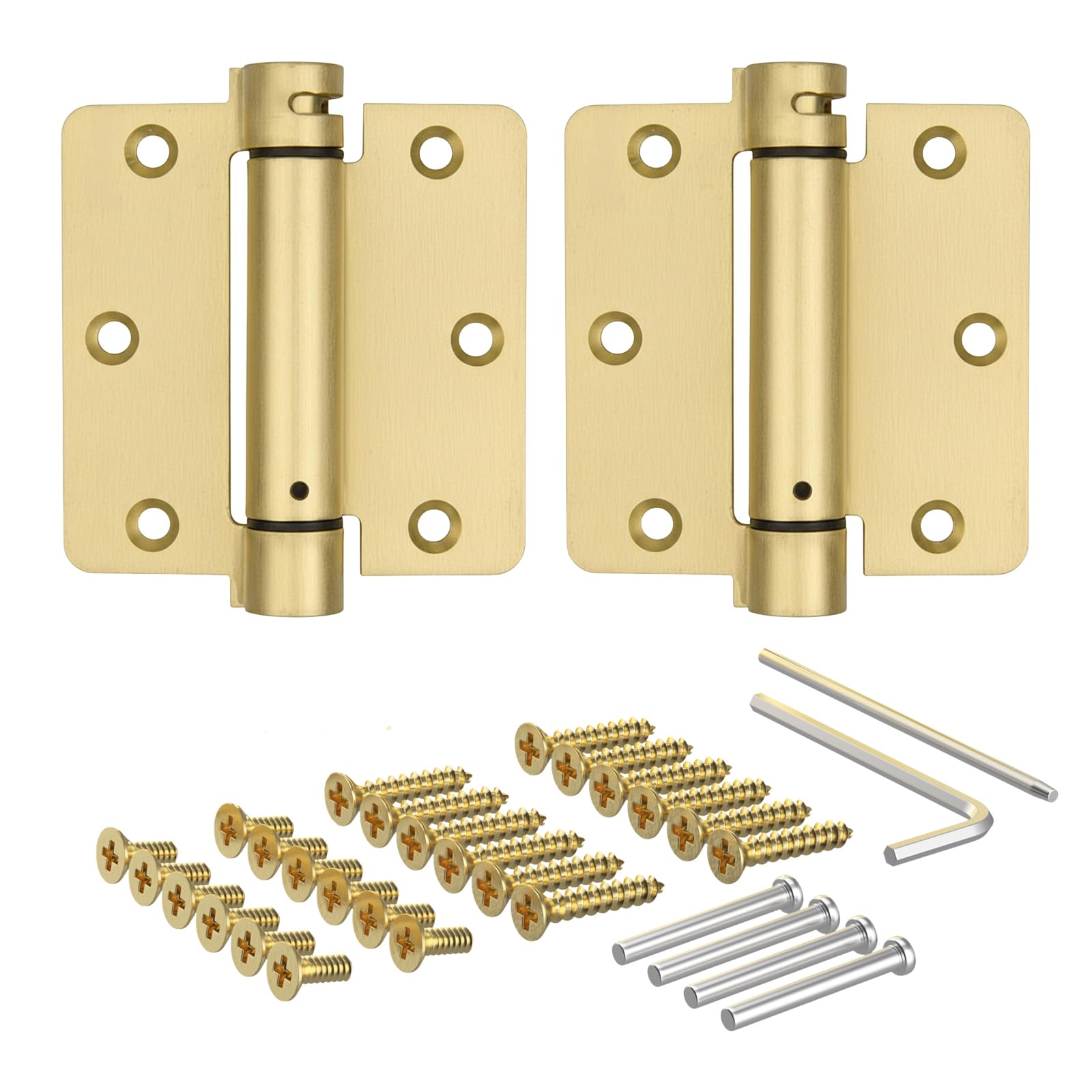 Houseables Self Closing Door Hinges Satin Brass