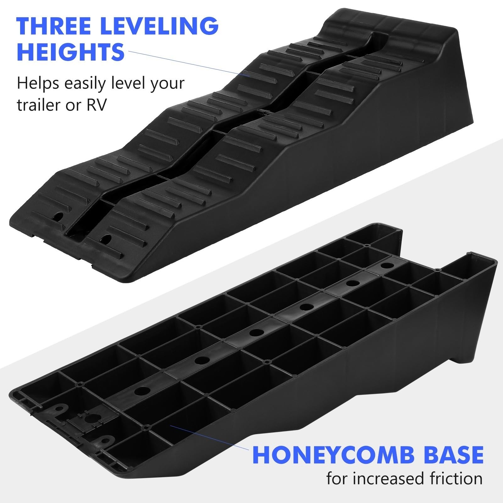 Ausgleichsrampen für Wohnmobile 2 Pcs RV Nivellierung System Unterlegkeil for Anhänger Blöcke Rampe Rampen Camper Leveler Zubehör