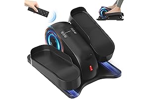 Under Desk Elliptical Machine: Fully Assembled Leg Exerciser with Touchscreen Display and Remote Control
