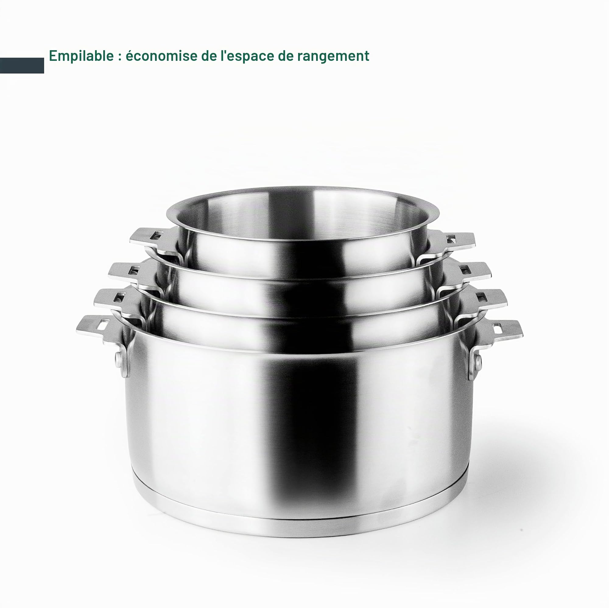 Lacor - 56624 - Corps de poêle Combi, acier inoxydable 18/10, aluminium, 5,5 litres, fond de diffuseur de chaleur sandwich, empilable, à induction, lavable au lave-vaisselle, au four, ø20cm