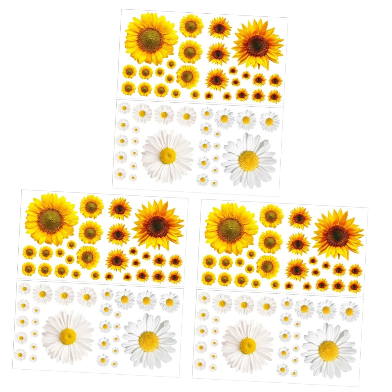 Autocollants fleurs Mipcase stickers muraux amovibles salon chambre fille 6 kits
