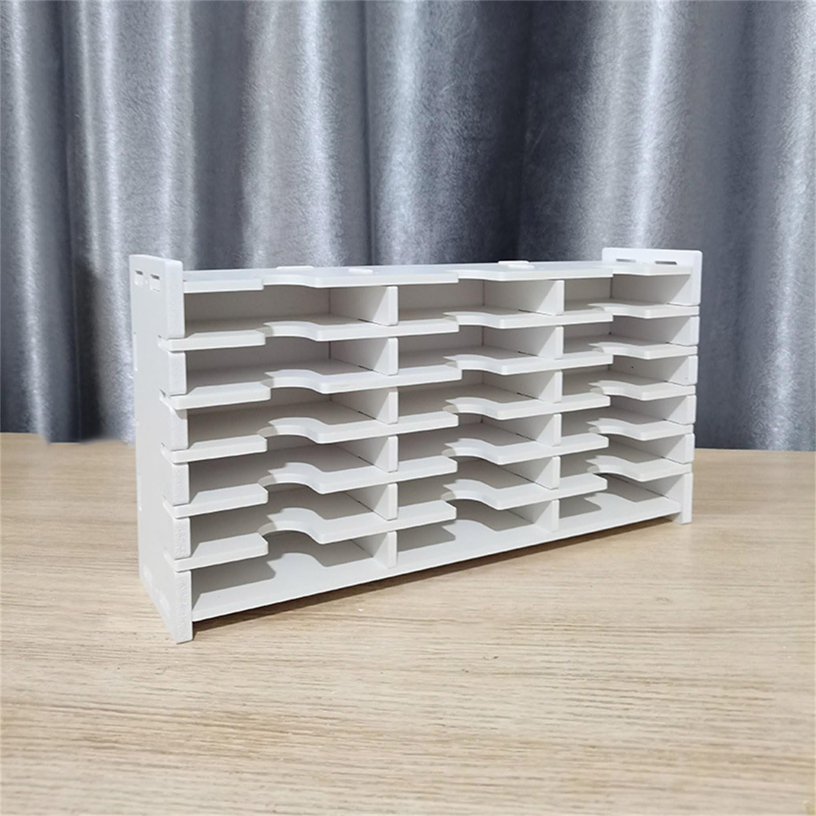Organizer per tamponi per timbri in plastica con griglia 18/36/51/60, scaffale da parete per tamponi e aree di lavoro, efficiente supporto per tamponi di timbri