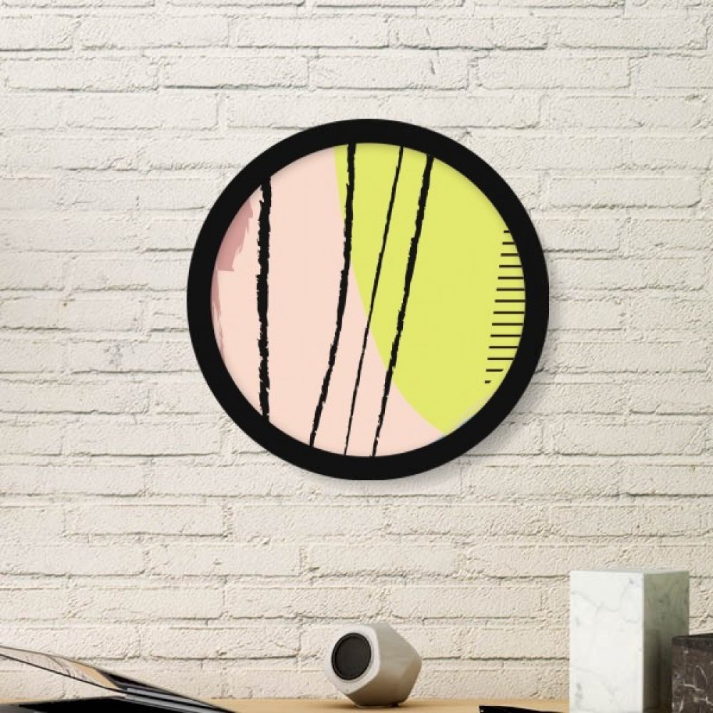 Cadre photo rond bois Art Abstrait Warmth idée cadeau unique