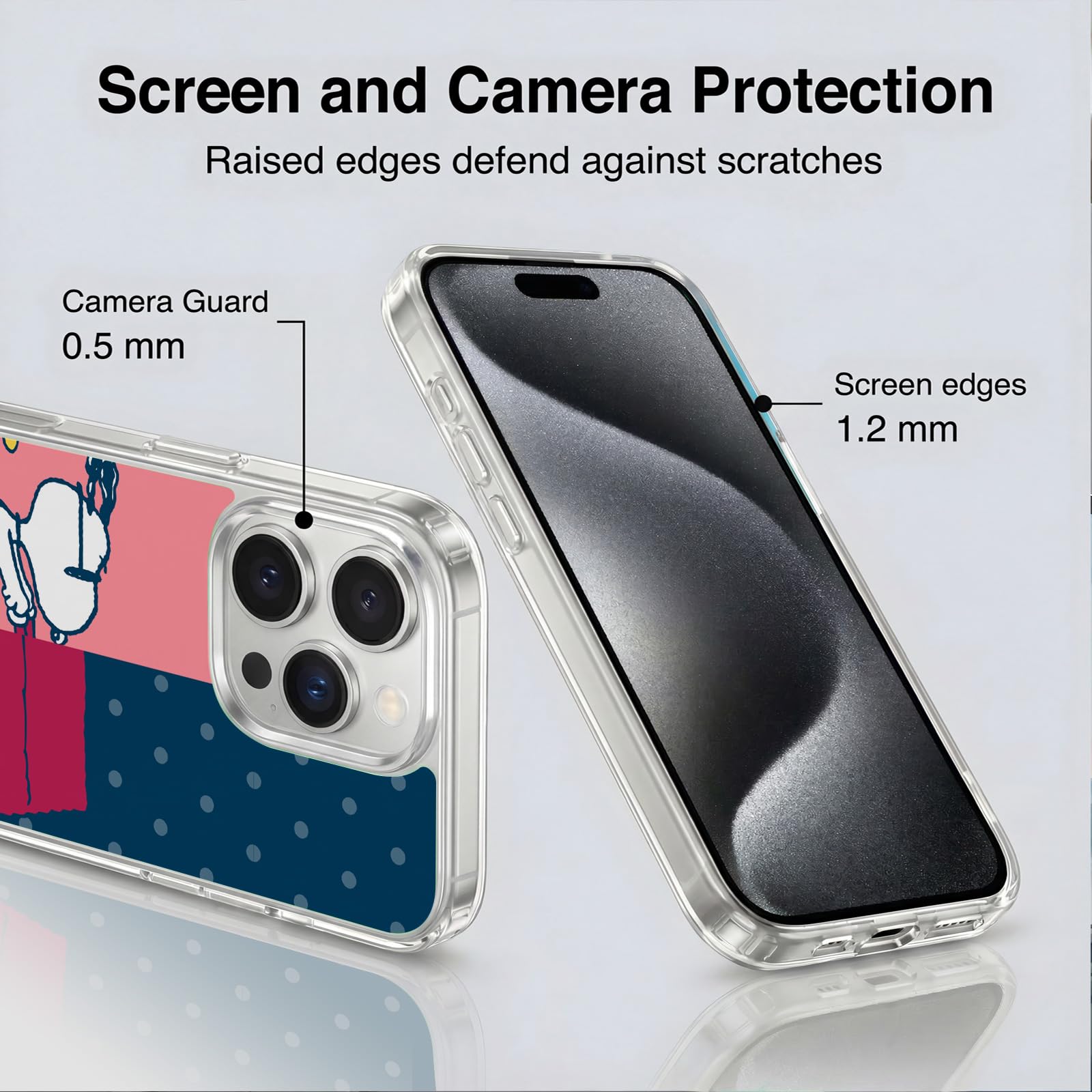 Head Case Designs Licenza Ufficiale Peanuts Snoopy & Woodstock metà E Risate Custodia in Gel [Protezione di Grado Militare] Compatibile con Apple iPhone 15 PRO Max E Compatibile con MagSafe