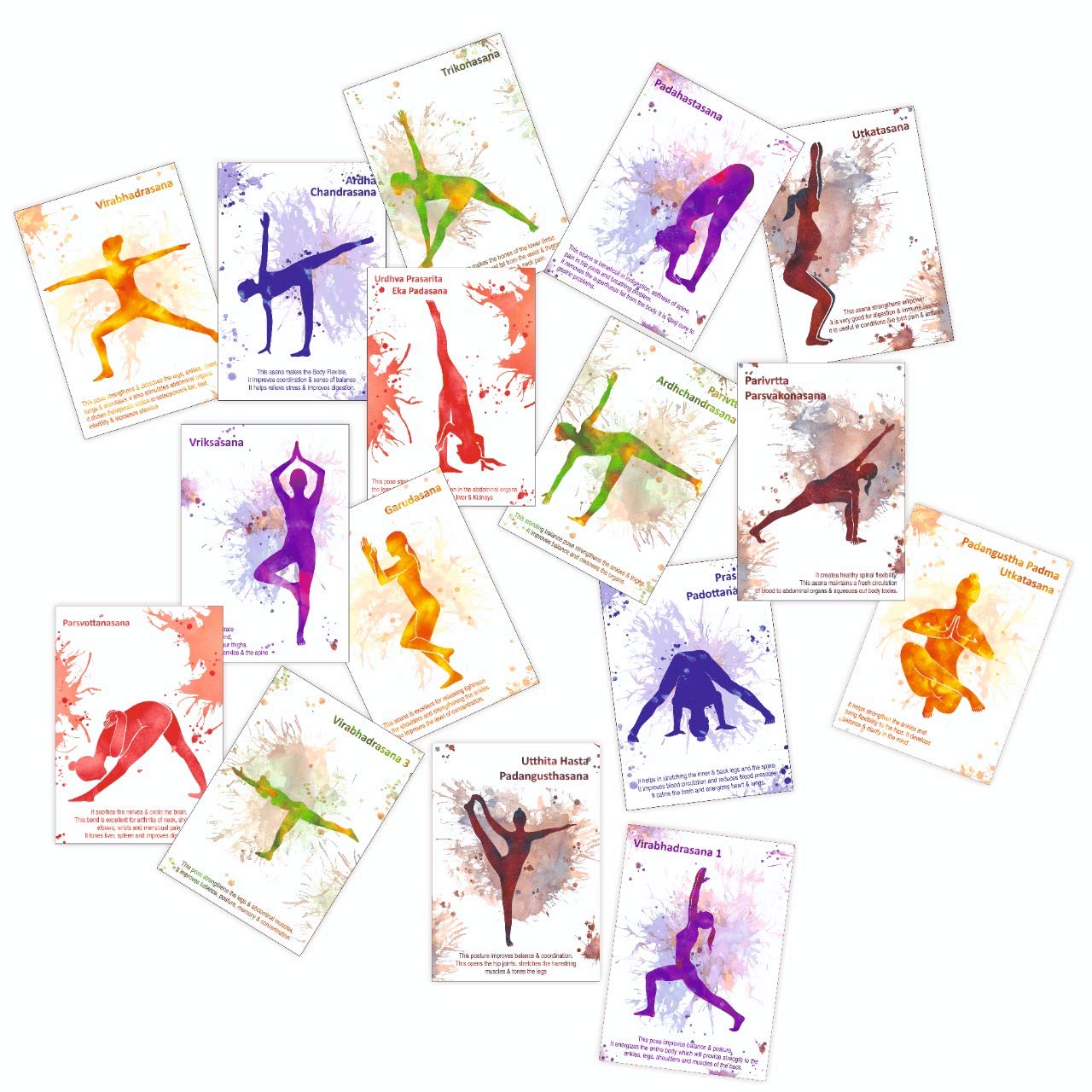 Yoga Cards Set - 24 Standing Poses Chart -1