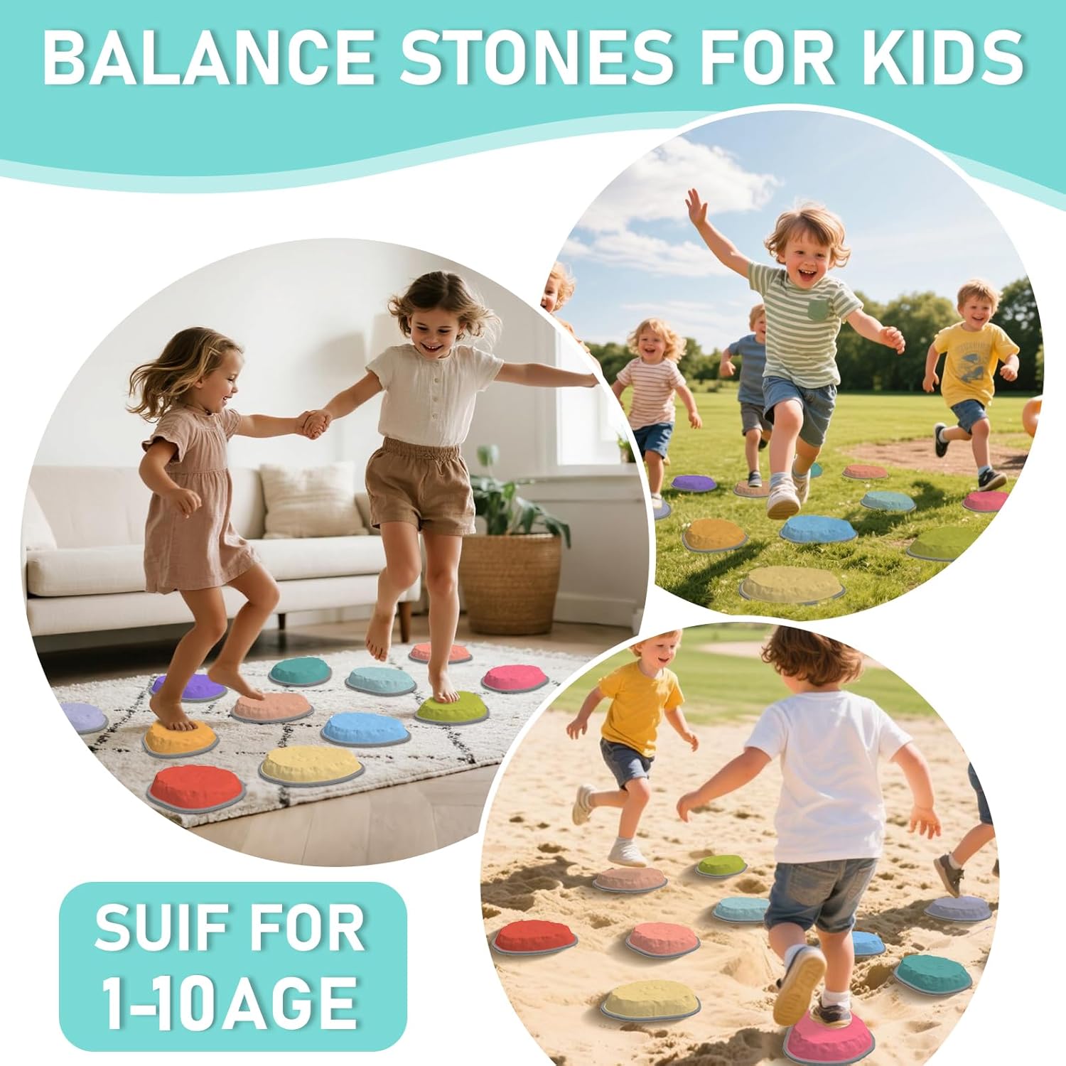 DEDOO Toddler Stepping Stones Floor is Lava Stepping Stones for Kids Balance Toys for Toddler 1-3