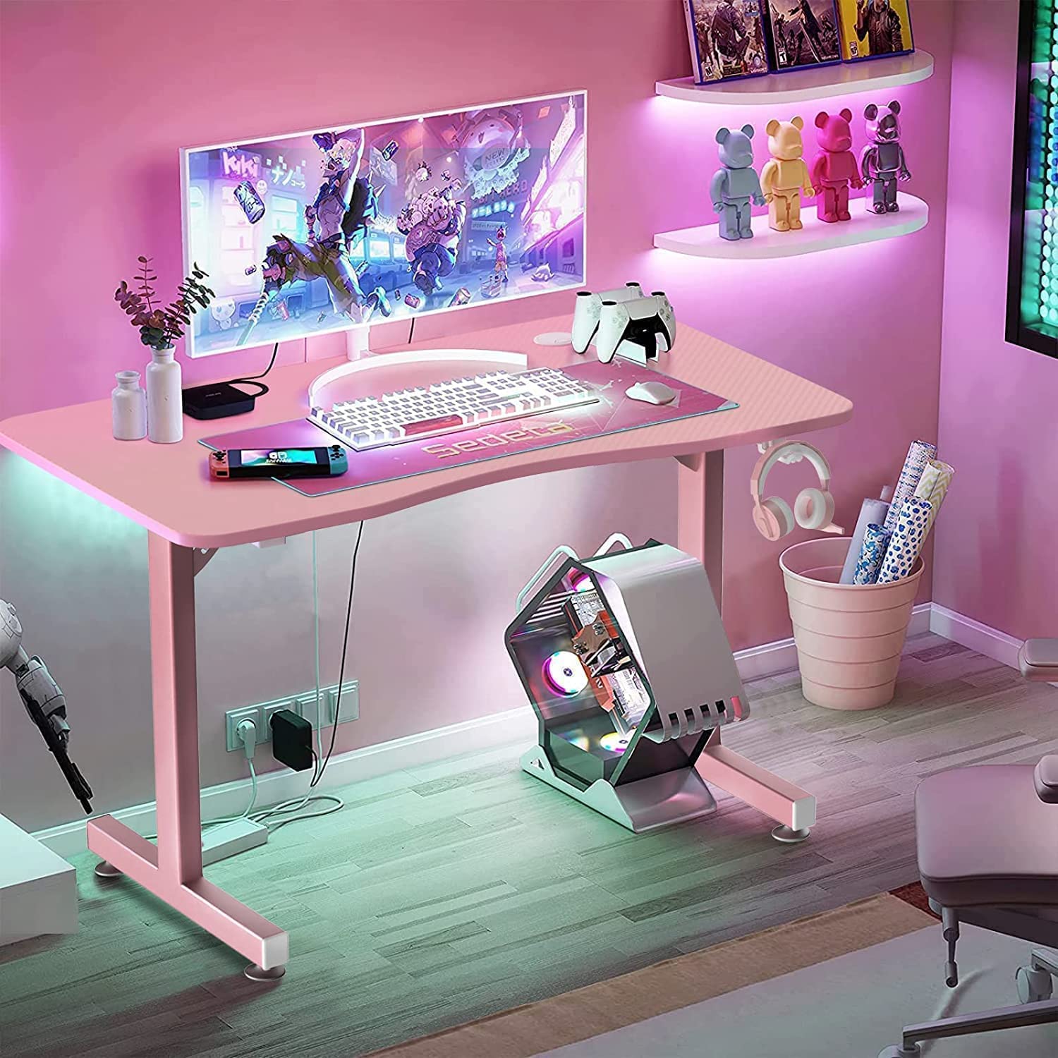 Pink Gaming Desk Setup ubicaciondepersonas.cdmx.gob.mx