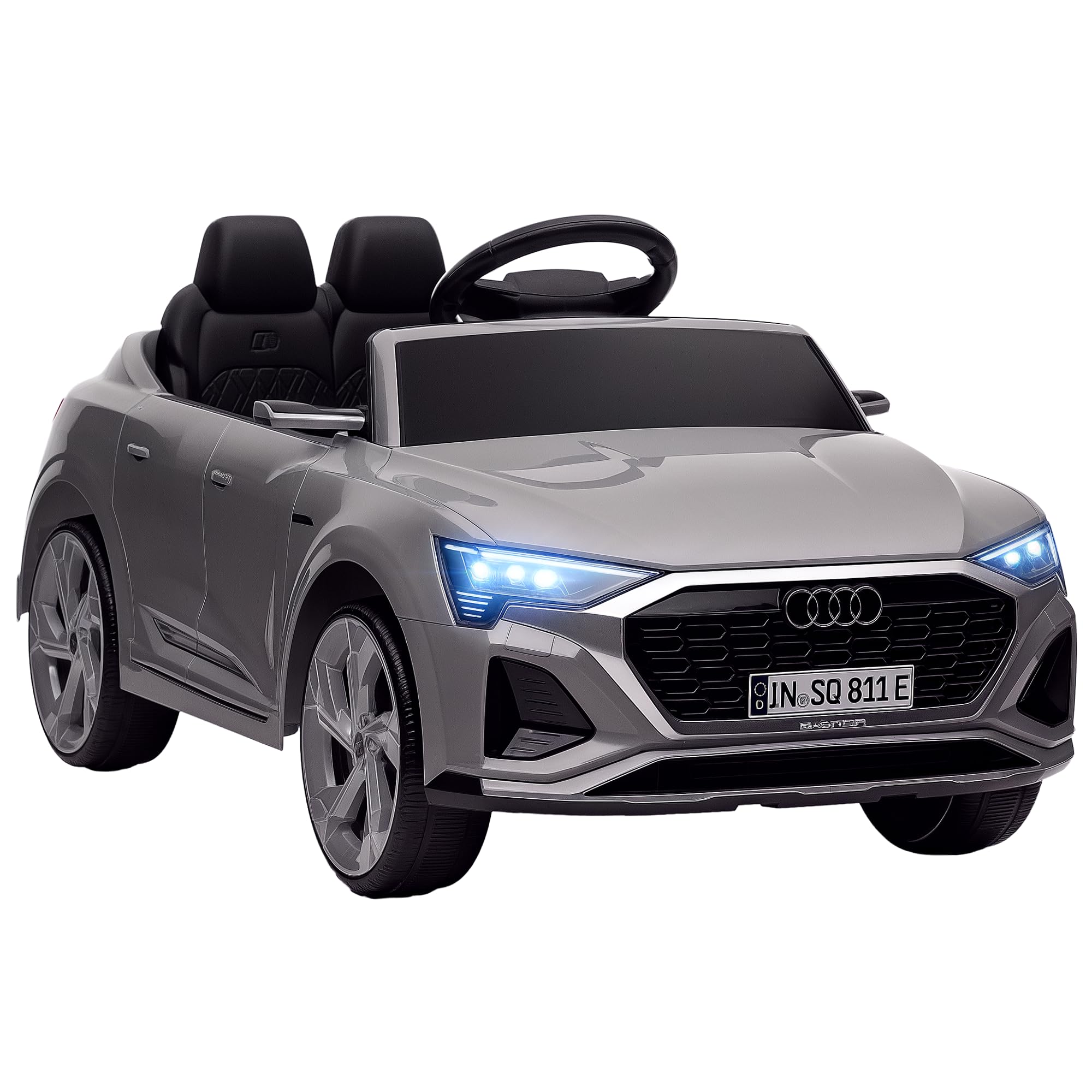 Tommy Toys Audi Q8 e-tron Sportback Kids Electric Car - Grey - 12V