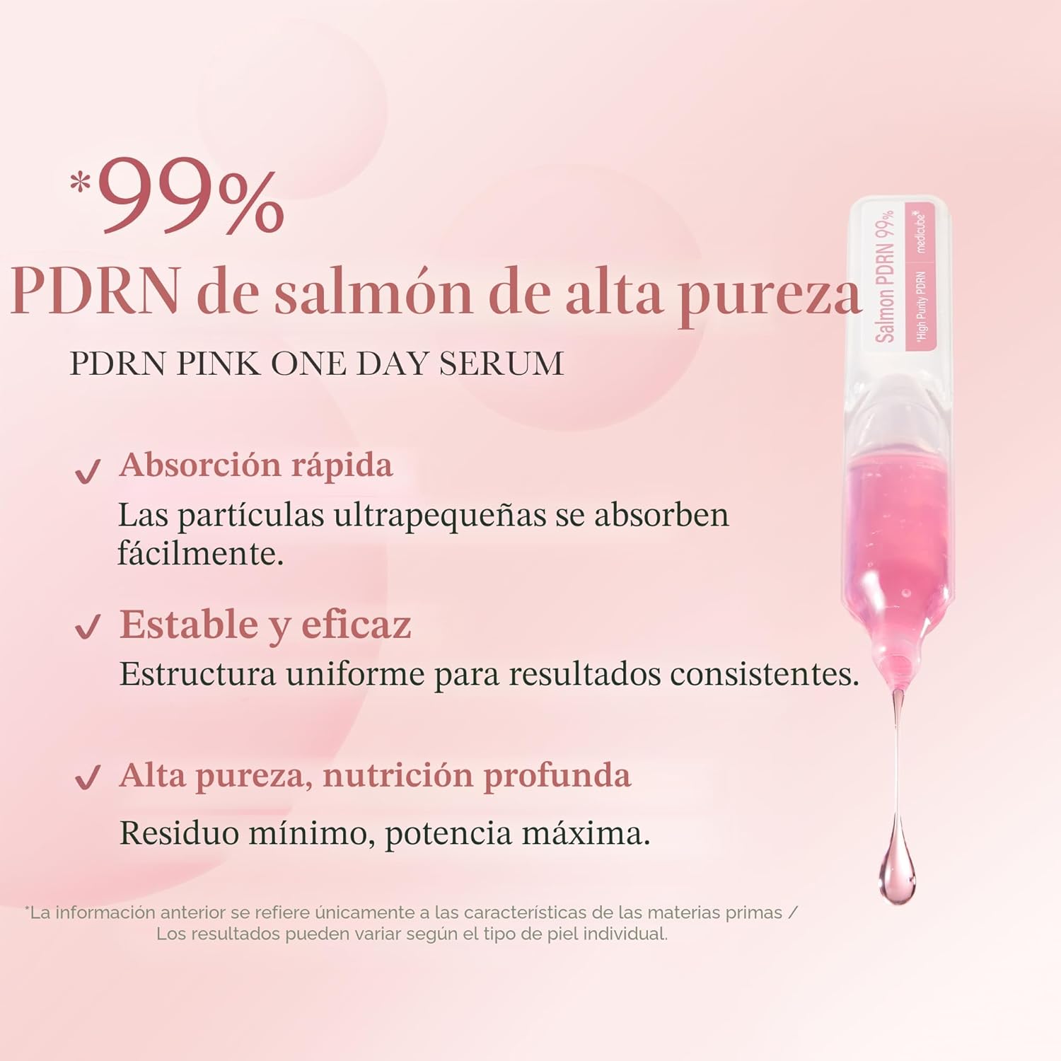 Ampolla de serum intensivo medicube salmon DNA con textura ligera