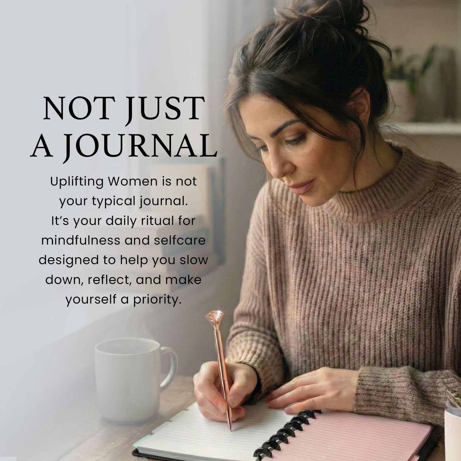 Uplifting Women Diario para mujer | Diario de gratitud para mujeres, diario de amor propio/cuidado personal, diario de afirmación para fomentar la confianza, la atención plena y la positividad
