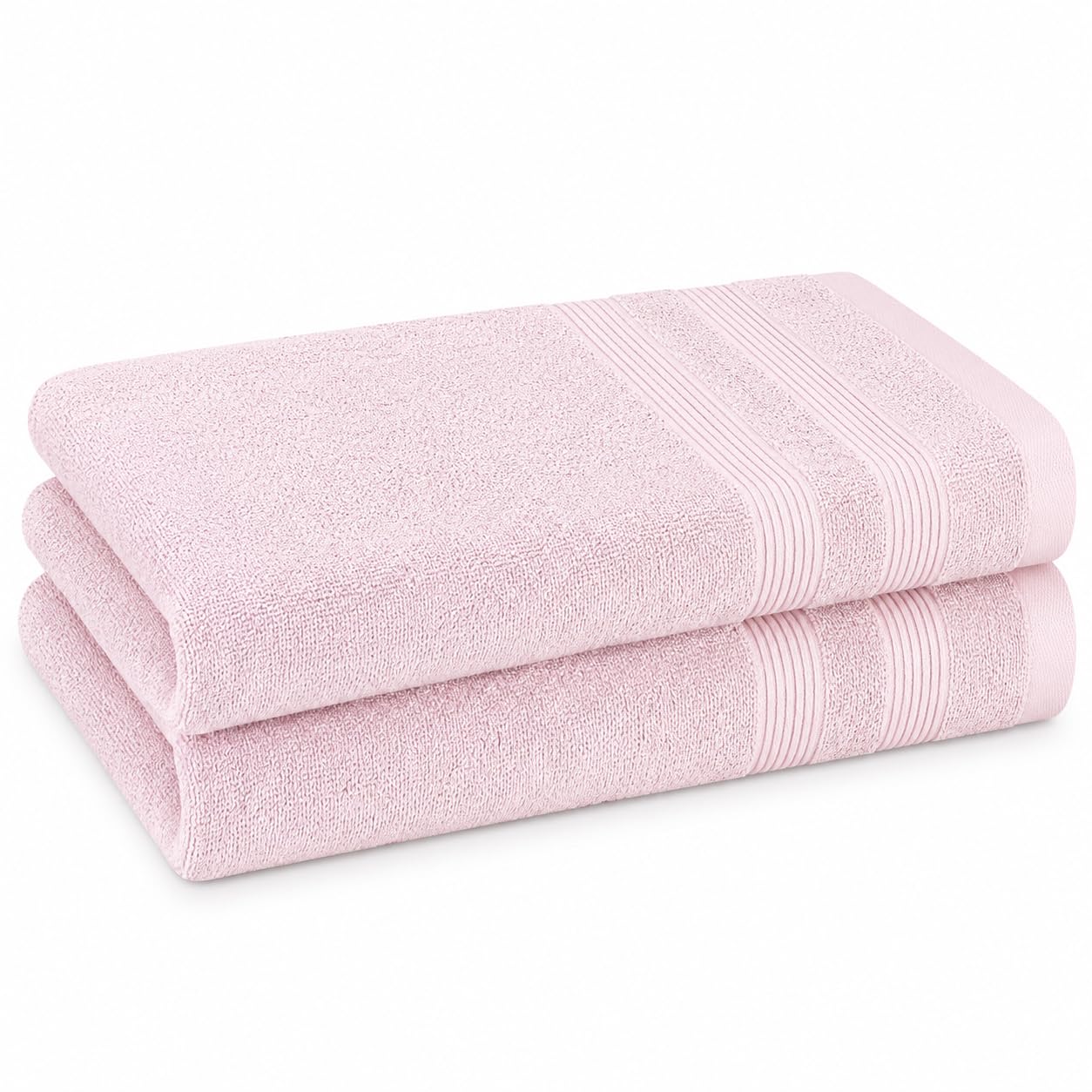 Hand Towels Pack of 2 – 100% Ring Spun Cotton Hand Towels for Bathroom | 500 GSM Royal Egyptian Soft Highly Absorbent Hand Towel – 50 X 80 cm Hand Towels with Ribbed Border for Spa, Hotel & Bathroom — image 1