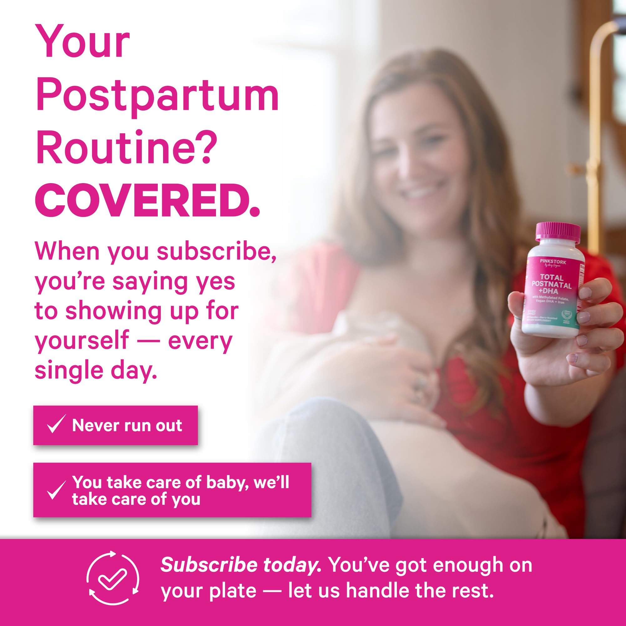 Pink Stork Total Postnatal + DHA with Iron, 60 Capsules, Mint — Amazon image 4