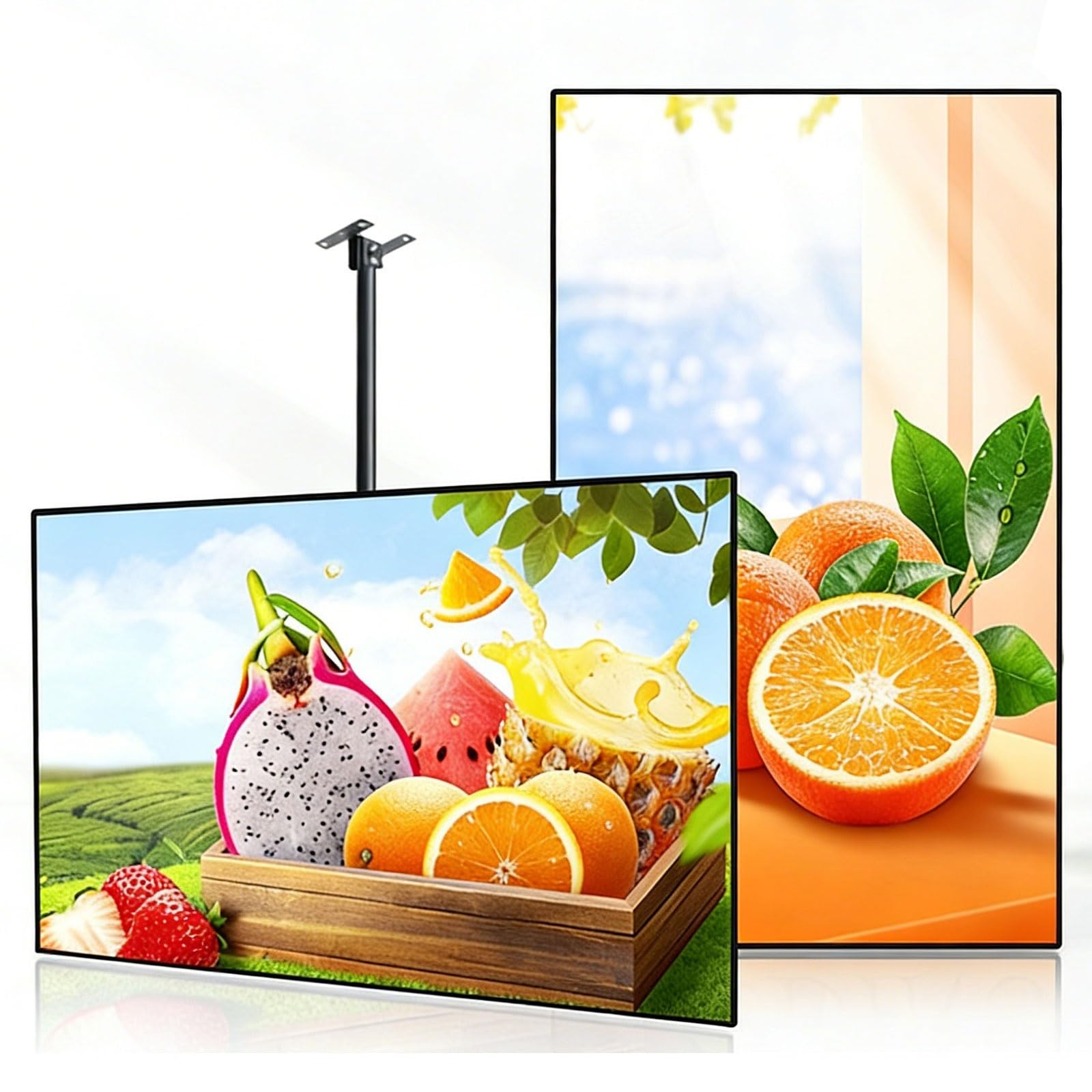 U-Disk Plug & Play Ekran reklamowy Wyświetl odtwarzacz multimedialny | Digital Signage, cyfrowy odtwarzacz wideo w kiosku, ekran reklamowy monitora LCD z drążkiem teleskopowym(43 inch)