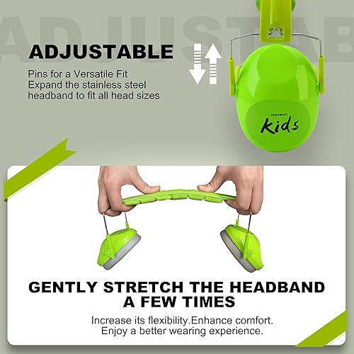 Miniatura 2 de PROHEAR 032 2.0 - Auriculares con cancelación de ruido para niños - Reducción de ruido de 25 dB - Orejeras ajustables de protección sensorial para