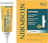 Vista 1 de Neosporin - Ungüento antibiótico original de primeros auxilios con bacitracina, zinc para protección contra infecciones durante 24 horas