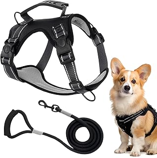 1 Stück Antiziehgeschirr Für Hunde Anti Zieh Geschirr Für Hunde Atmungsaktiv Und Komfortabel Geeignet Für Aller Größen Verstellbares Hundegeschirr (Schwarz, L)