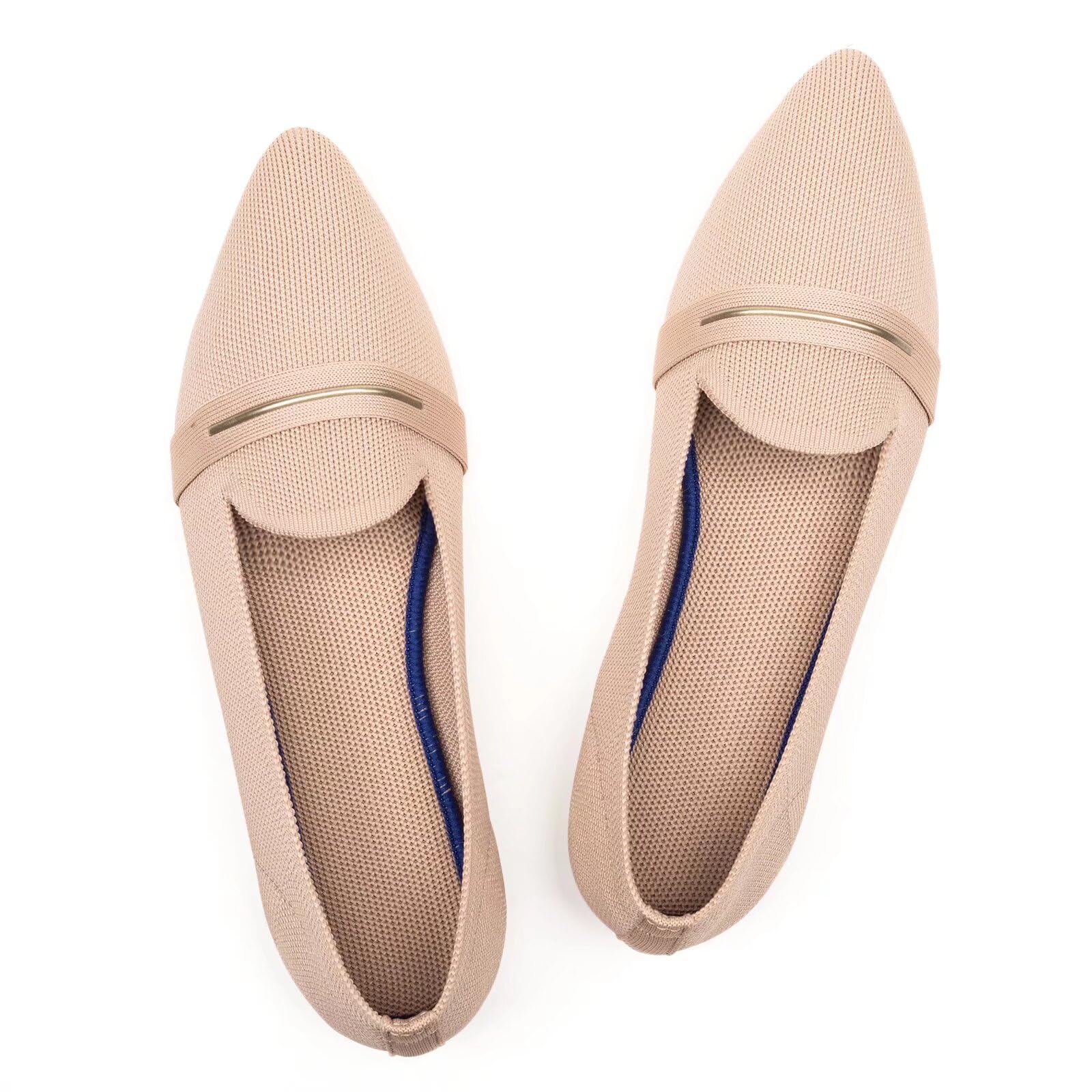 Frank Mully Flache Damen-Ballettschuhe mit runder Zehenparti