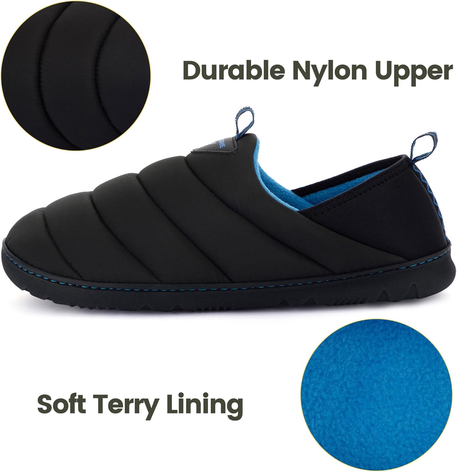 RockDove Men's Pufflite Two-Tone Quilted Loafer Slipper with Indoor/Outdoor Sole - Image 5