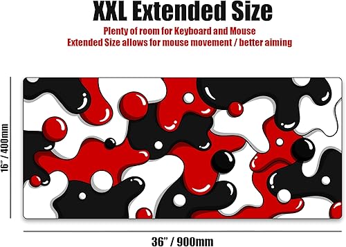 Miniatura 2 de Kraken Keyboards Alfombrilla de mouse para juegos XXL extendida gruesa para escritorio (Darth)