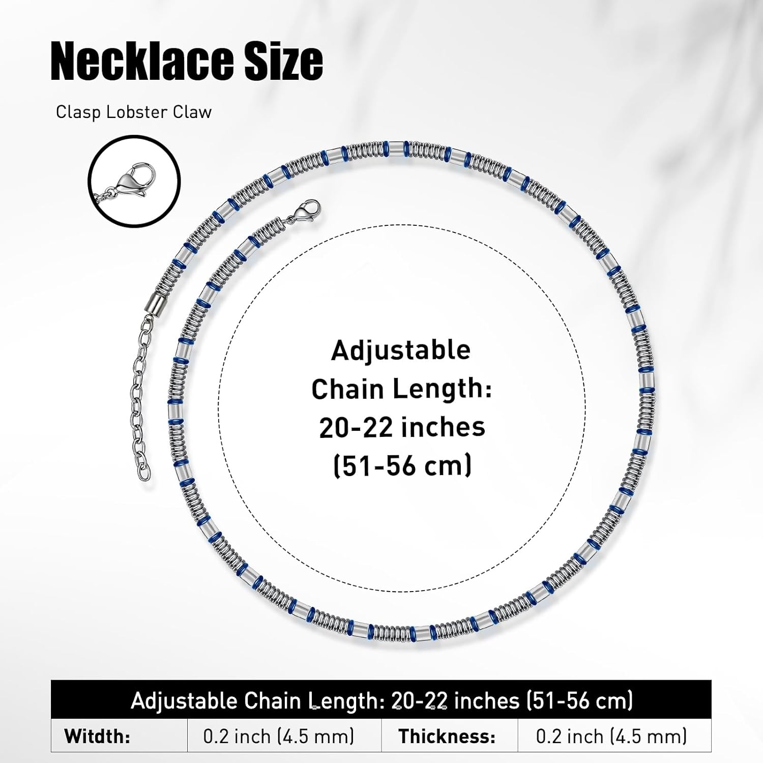 Stainless Steel Chain Necklaces,Rolo Chain Necklace for Men Women,Unique Fashion and Charm Jewelry, Silver Tone Chain,Stainless Steel Adjustable Link, Gifts for Friends/Husband/Dad - Image 2