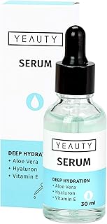 YEAUTY Deep Hydration Serum - Intensive Pflege aus Aloe Vera, Hyaloronsäure, Vitamin E, gegen trockene und spröde Haut - 1...
